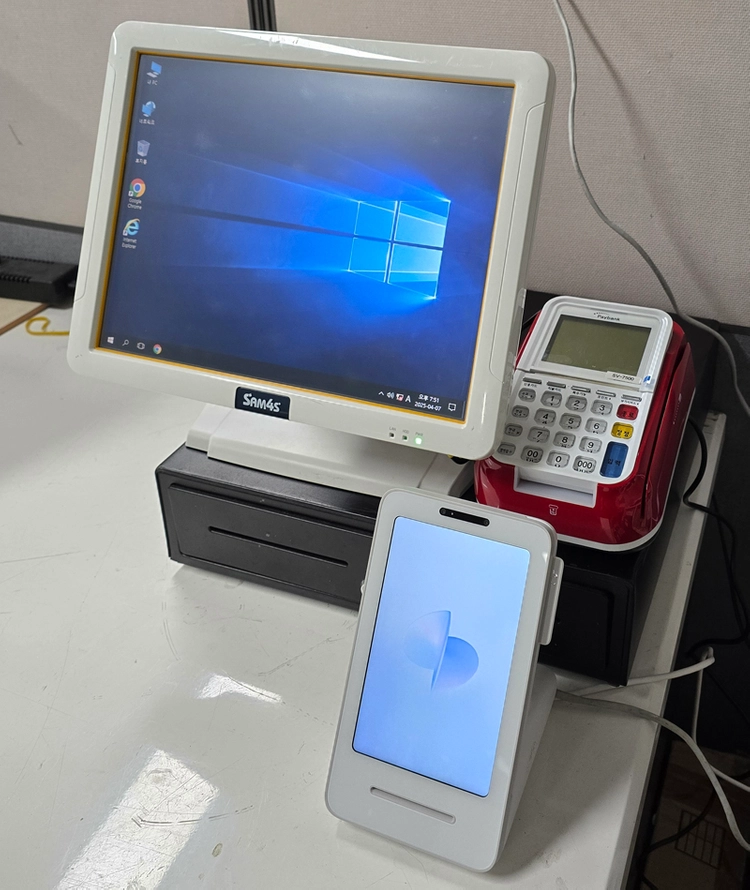 삼포스S-500중고포스기 프로그램포함풀셋트구성 토스프런트 벽걸이POS 이미지