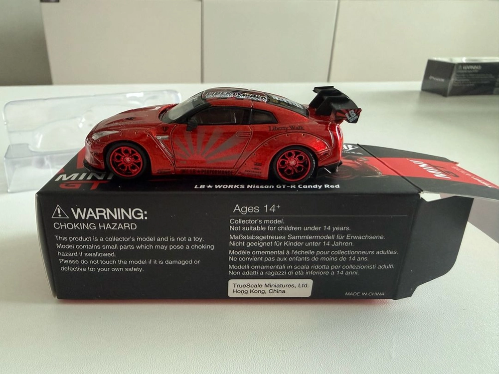 닛산 GTR 캔디 레드 Mini GT 핫휠 미니지티 77 이미지