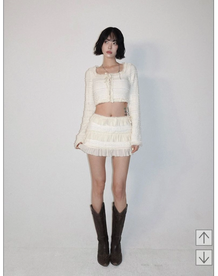 택있는새상품 페일제이드 프릴 레이스 스커트 아이보리 이미지