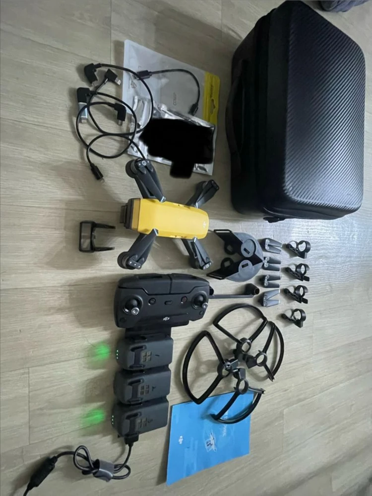 DJI 스파크 드론 옐로우 풀세트 이미지