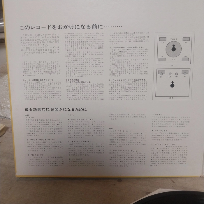 민트급 엘피/팝 - 일본 트리오 SQ 4채널 스테레오 데모 LP 이미지