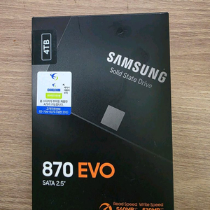 삼성 870 evo 4TB SATA SSD 미개봉 이미지