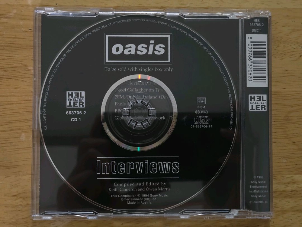 CD 음반 oasis 오아시스 - Interviews 이미지