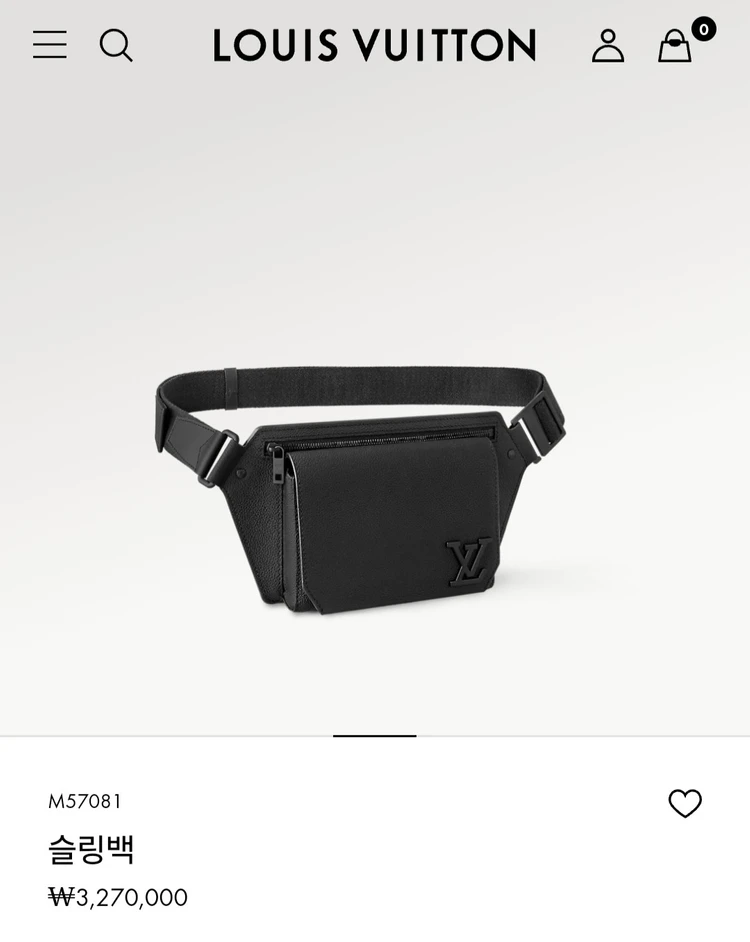 루이비통 토리옹 에어로그램 LV 슬링백 크로스백 (새상품) 이미지