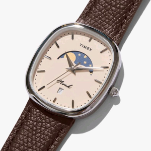 Noah x TIMEX 노아 타이맥스 오발 문페이즈 워치 브라운 시계 이미지
