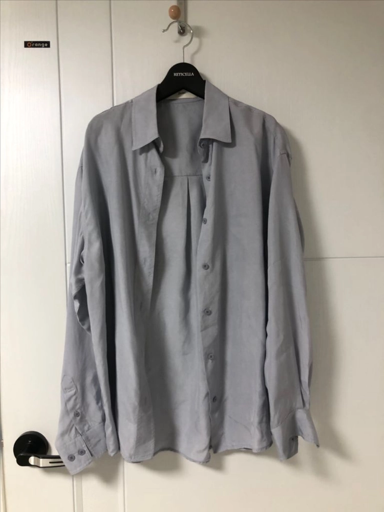 던스트 SILKY SHIRT GREYISH SOFT BLUE 레이온 셔츠 이미지
