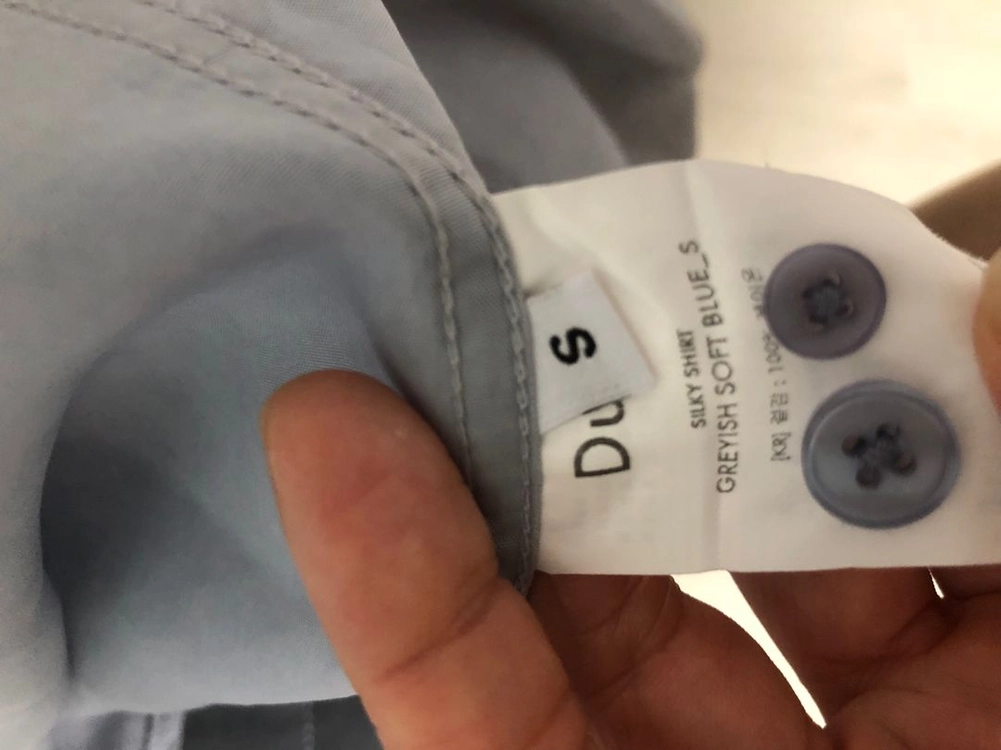 던스트 SILKY SHIRT GREYISH SOFT BLUE 레이온 셔츠 이미지