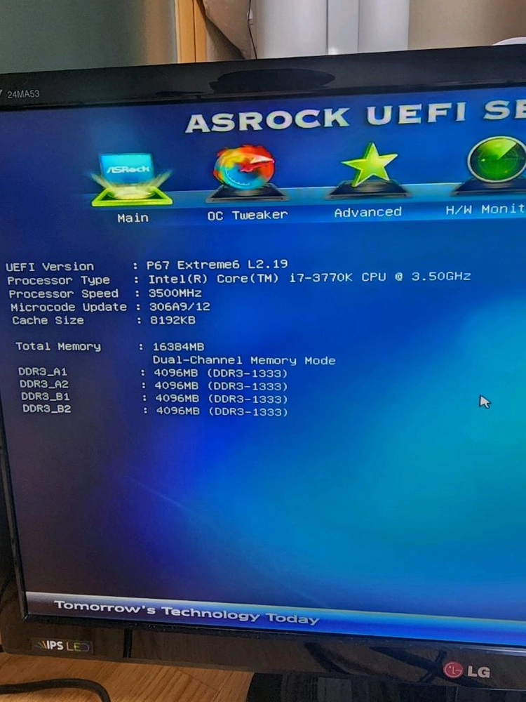 i7-3770K +에즈락 P67 Extreme6 램 16기가 이미지