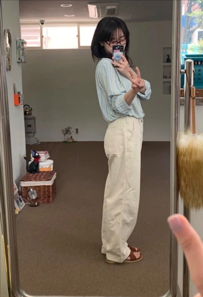 (새상품)쉬이즈큐트 워크팬츠 아이보리 이미지