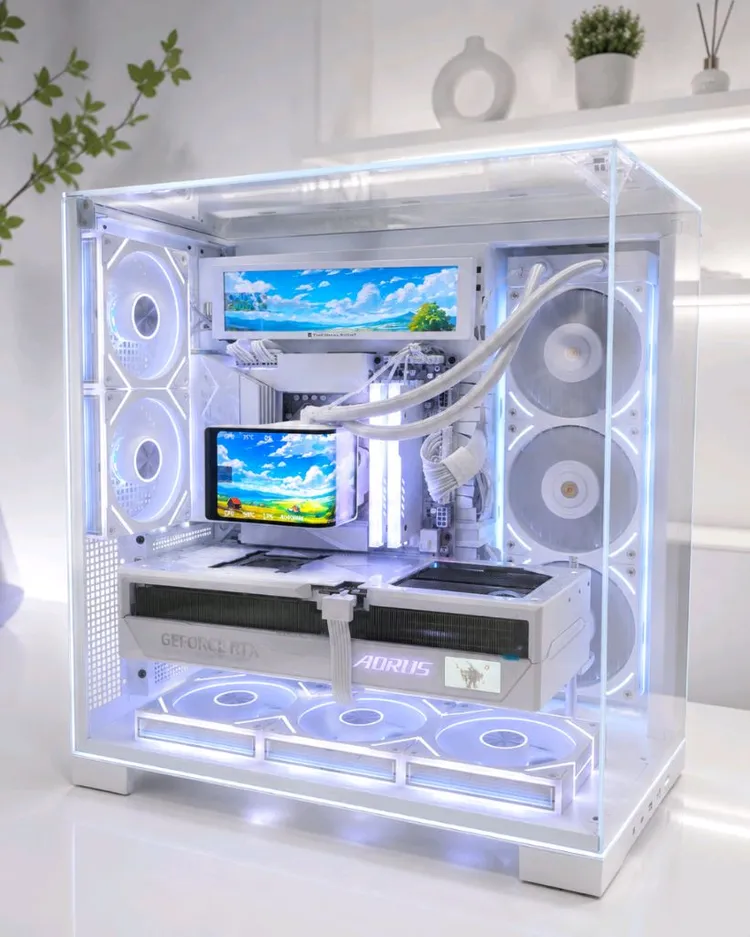 라이젠9 9950X3D 96GB RTX5090 최고사양 화이트PC 이미지