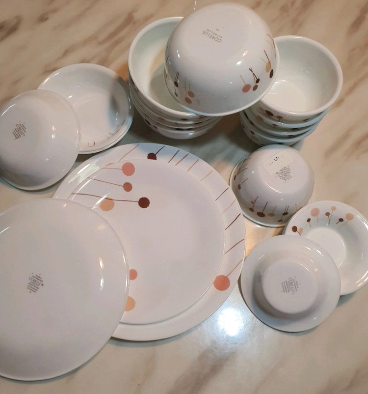 빈티지 코렐 꽃솜 식기 세트 개당값 이미지