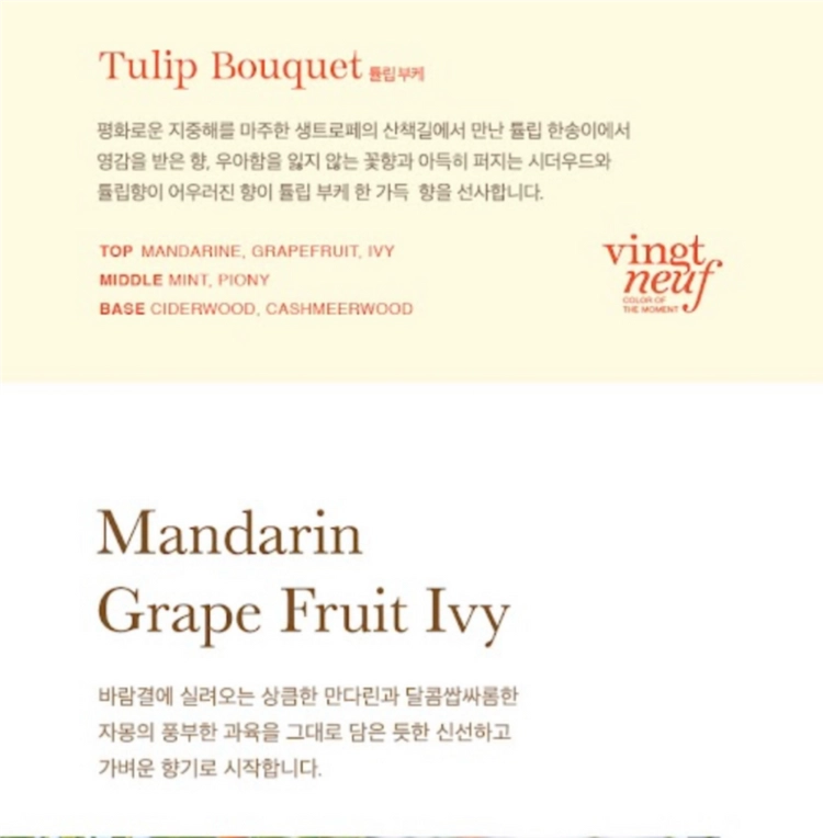 뱅네프 생토노레 세레니티 디퓨저 튤립부케 이미지