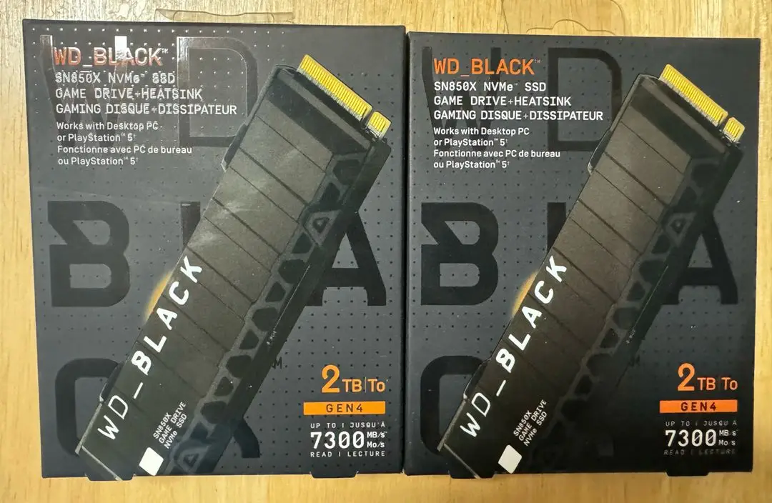 WD SN850X 2TB 히트싱크 모델 2개 미개봉 팔아요 이미지