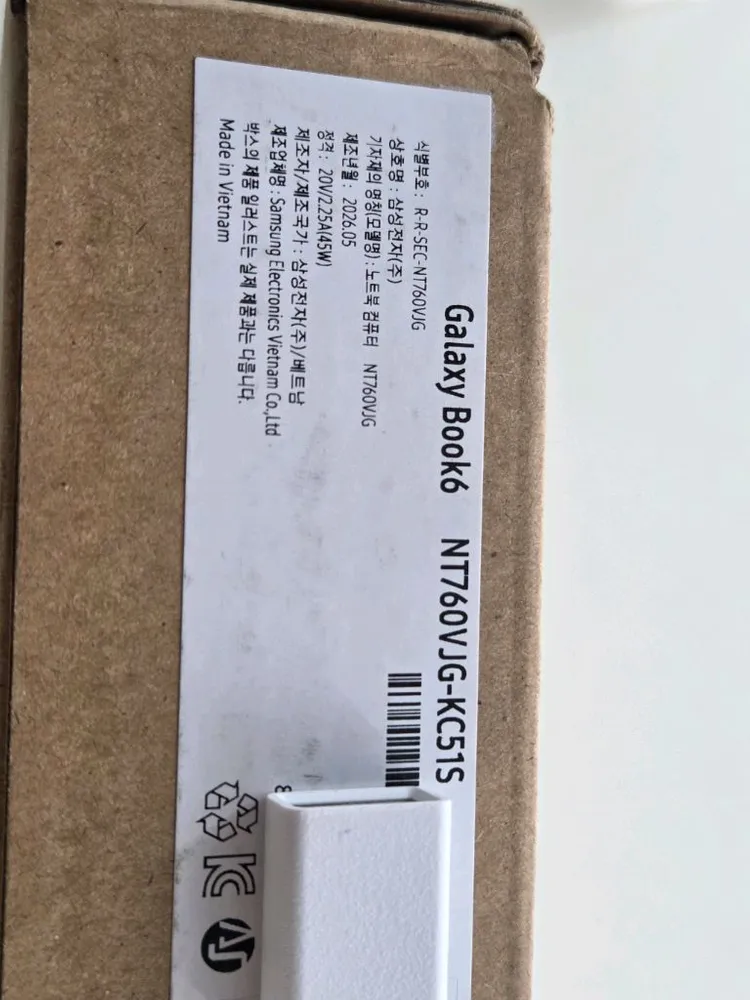 [미개봉] 삼성 갤럭시북6 16인치 NT760VJG-KC51S / Ultra5 / 16GB / 256GB 이미지
