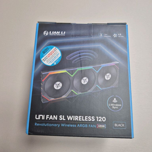 리안리 유니팬 sl wireless 120 3팩 블랙 이미지
