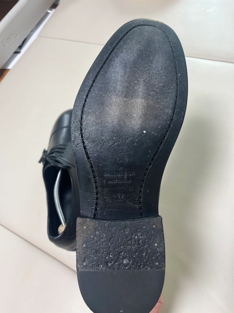 발렌시아가 BALENCIAGA 로고레터링 블랙 더비 슈즈 270사이즈 이미지