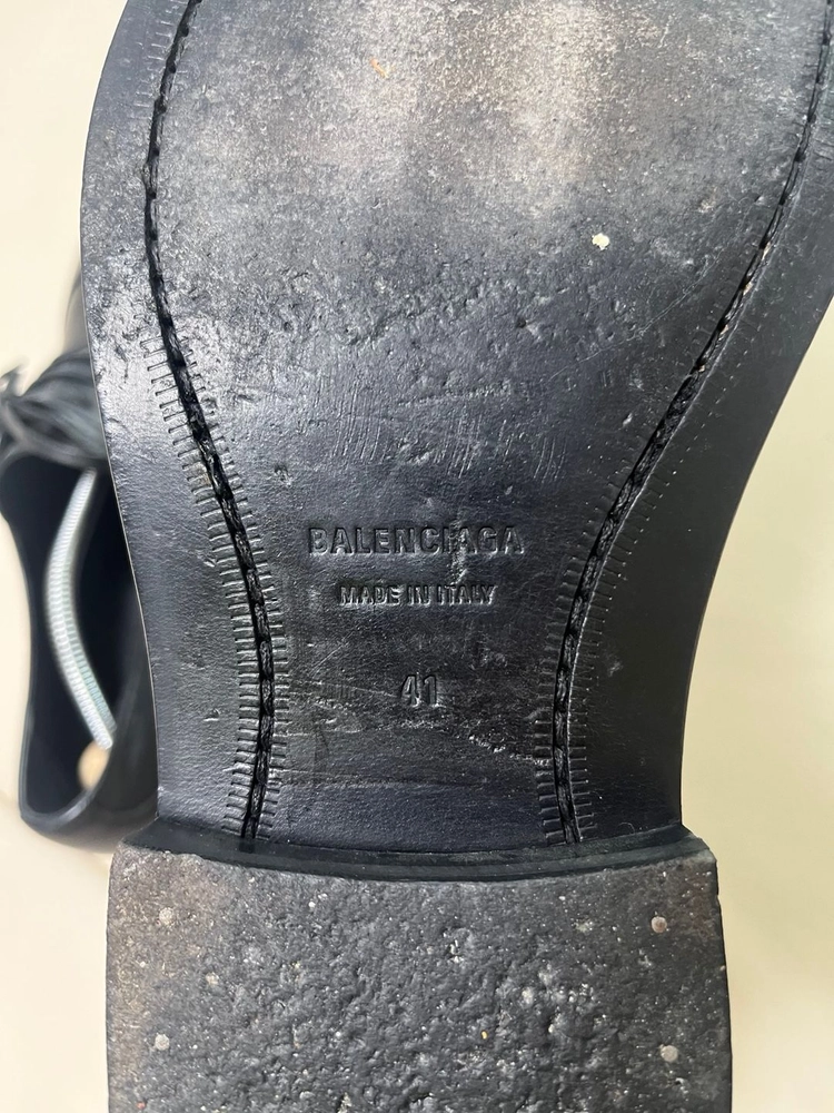 발렌시아가 BALENCIAGA 로고레터링 블랙 더비 슈즈 270사이즈 이미지
