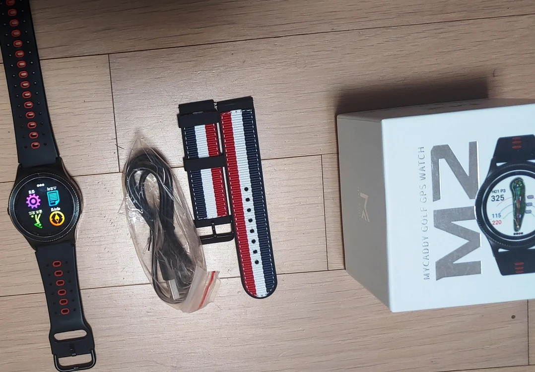 골프워치 GPS.**마이캐디 M2.지피에스,mycaddy 거리측정기,GPS,시계형. 이미지