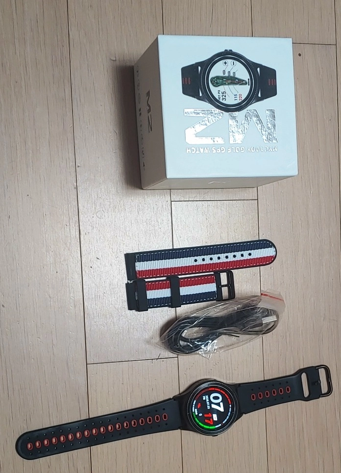 골프워치 GPS.**마이캐디 M2.지피에스,mycaddy 거리측정기,GPS,시계형. 이미지