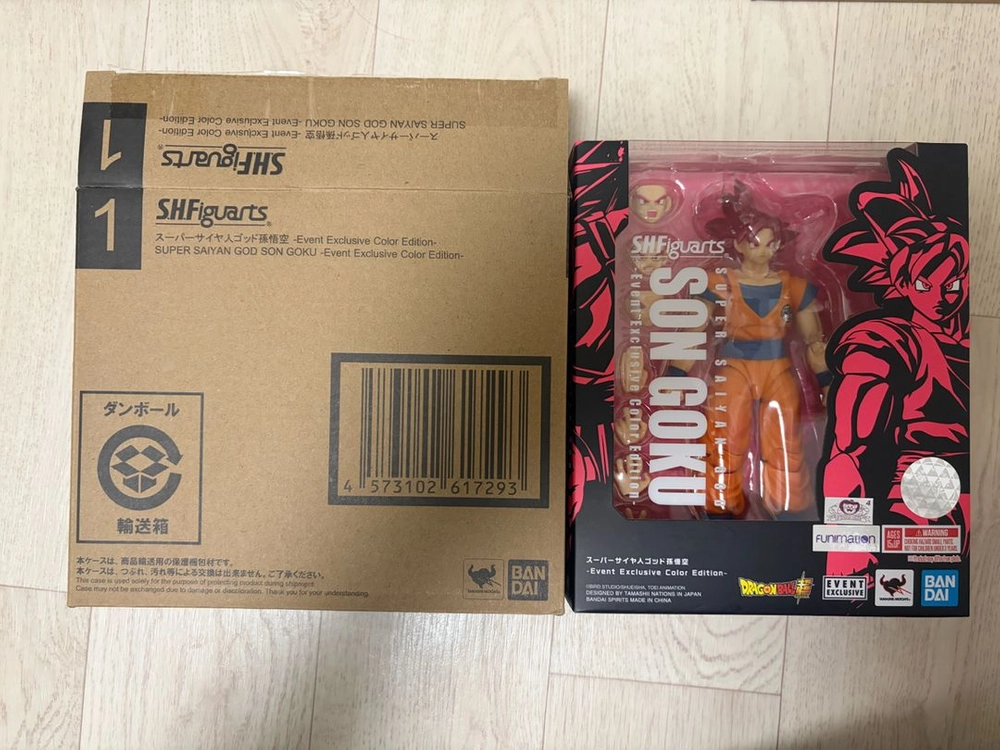 반다이 S.H.Figuarts 미국 코믹콘 한정판 갓 손오공(헤어클리어 버전), 비루스, 우이스 판매 합니다. - 안심되는 중고거래