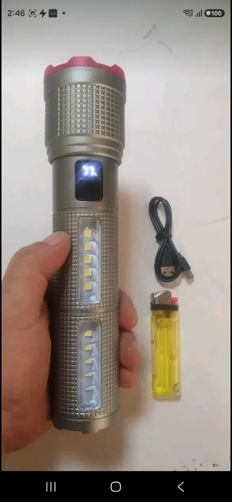 (무료배송)800w대형 손전등+소형손전등,써치라이트,랜턴,후레쉬, 이미지