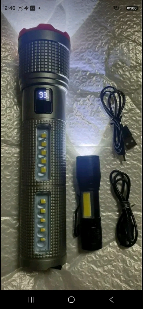 (무료배송)800w대형 손전등+소형손전등,써치라이트,랜턴,후레쉬, 이미지