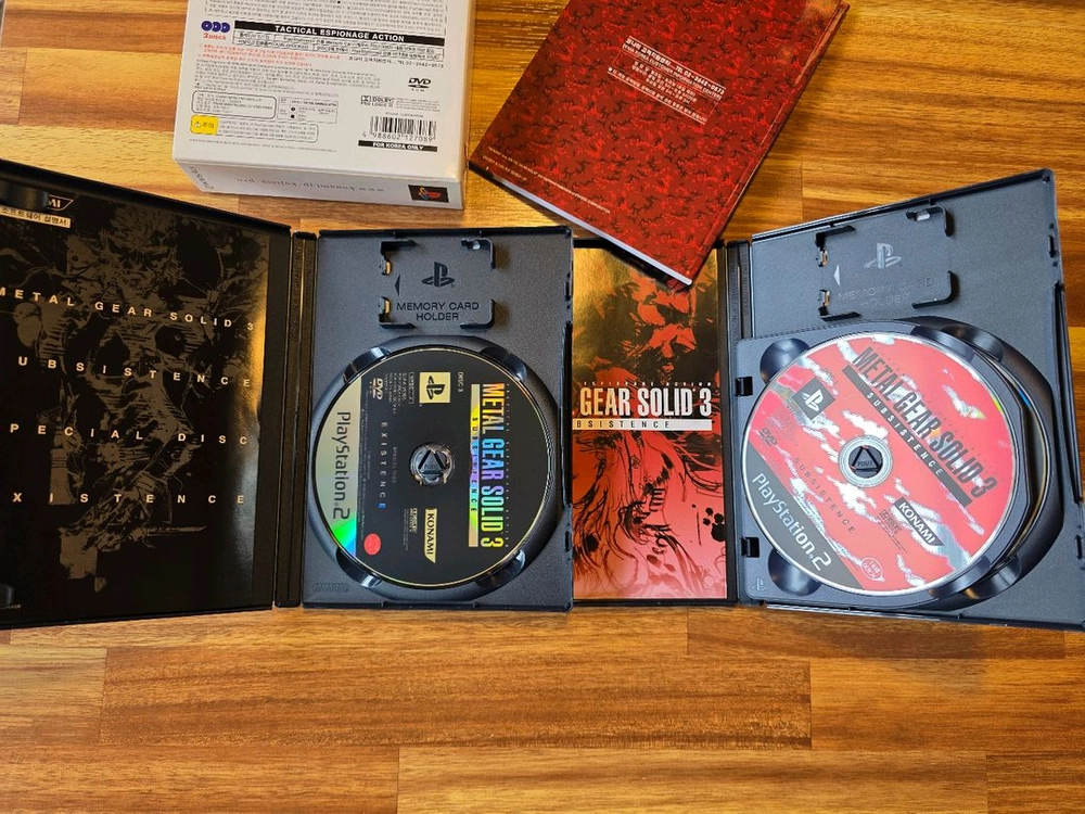 레어 한글판] ps2 메탈기어솔리드3 서브시스턴스 완전판 (씨디3+책자+아웃케이스) 이미지