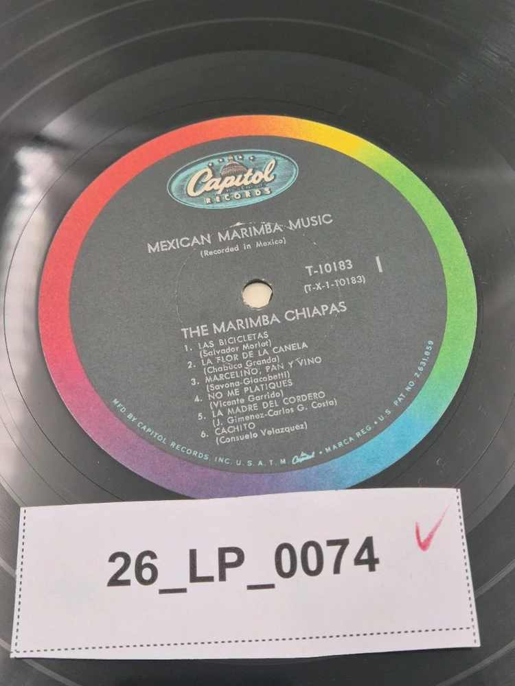 Capitol Mexican Marimba Music LP The Marimba Chiapas 미국반 수입LP 마림 이미지