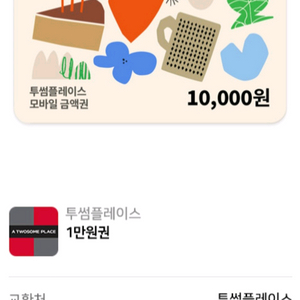 투썸플레이스 1만원 금액권 > 9500원 이미지