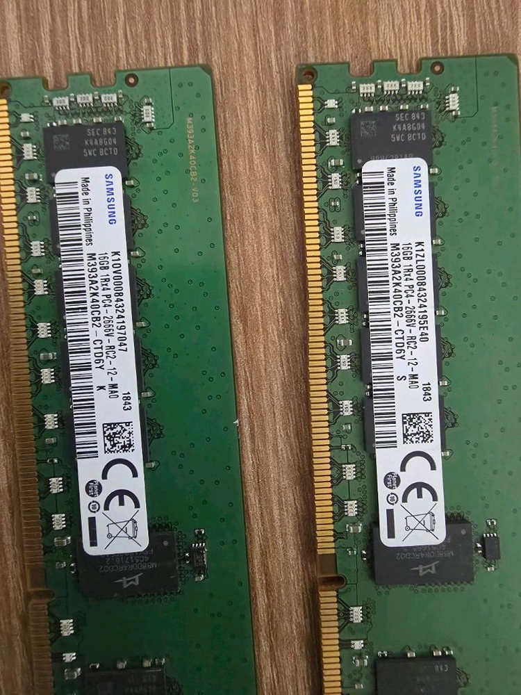 DDR4 2666V 서버 메모리 16GB 2개 세트 이미지