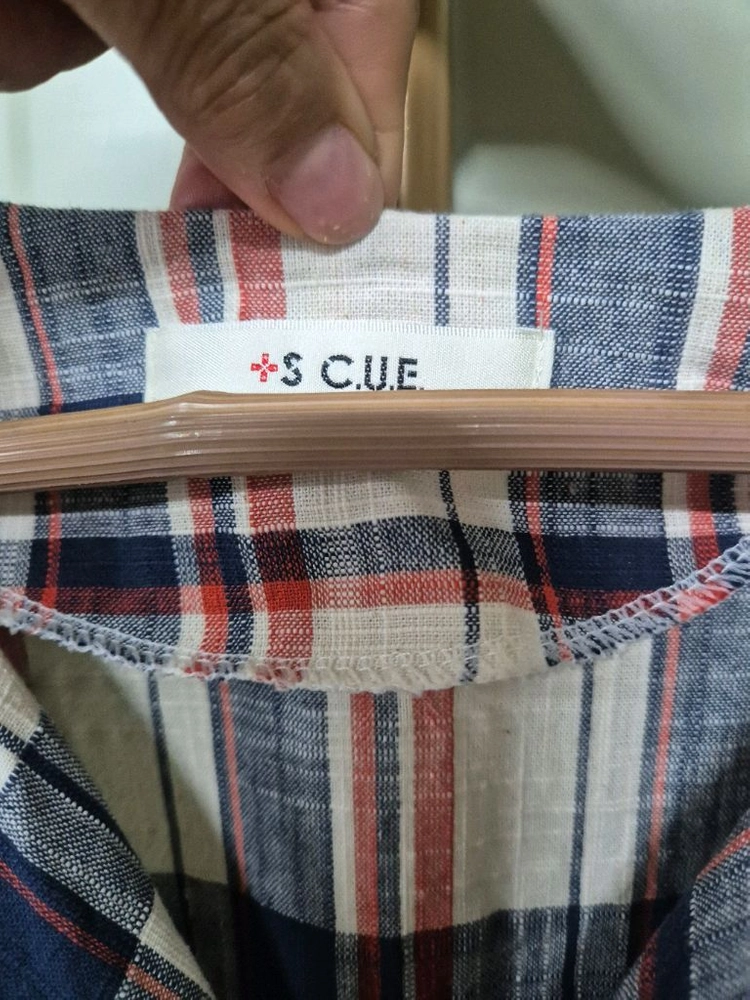 S.CUE 체크 린넨 원피스 이미지
