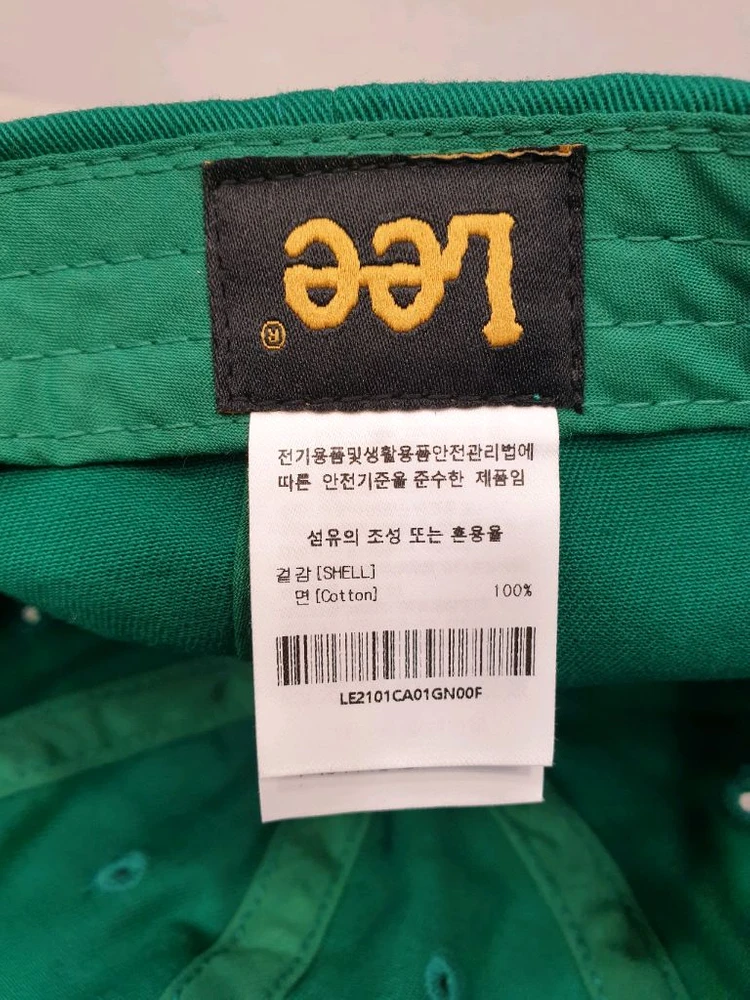 리(Lee) 남여공용 그린 볼캡 모자 프리사이즈 이미지