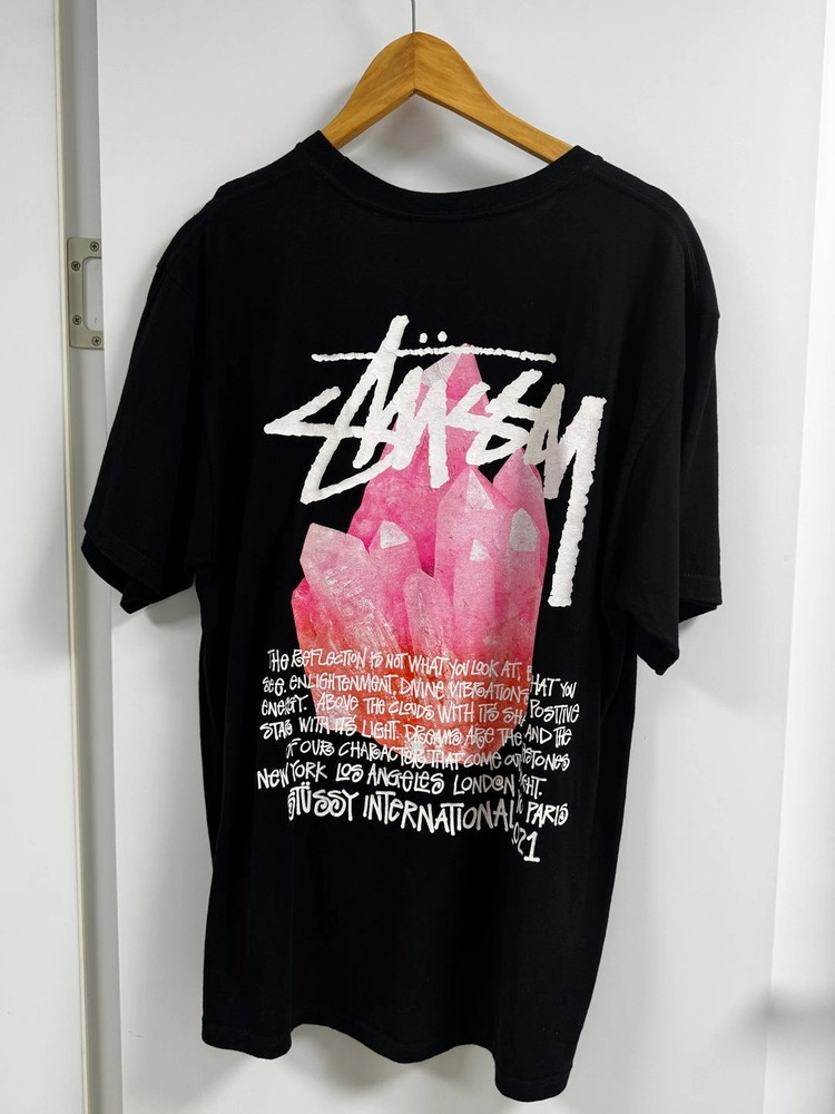 스투시 리플렉션 자수정 반팔 티셔츠 블랙 L 사이즈 팝니다. Stussy 이미지