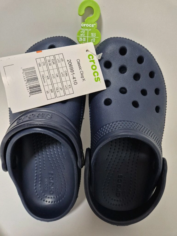 크록스 클래식 클로그 K 네이비 C12(새상품) 이미지