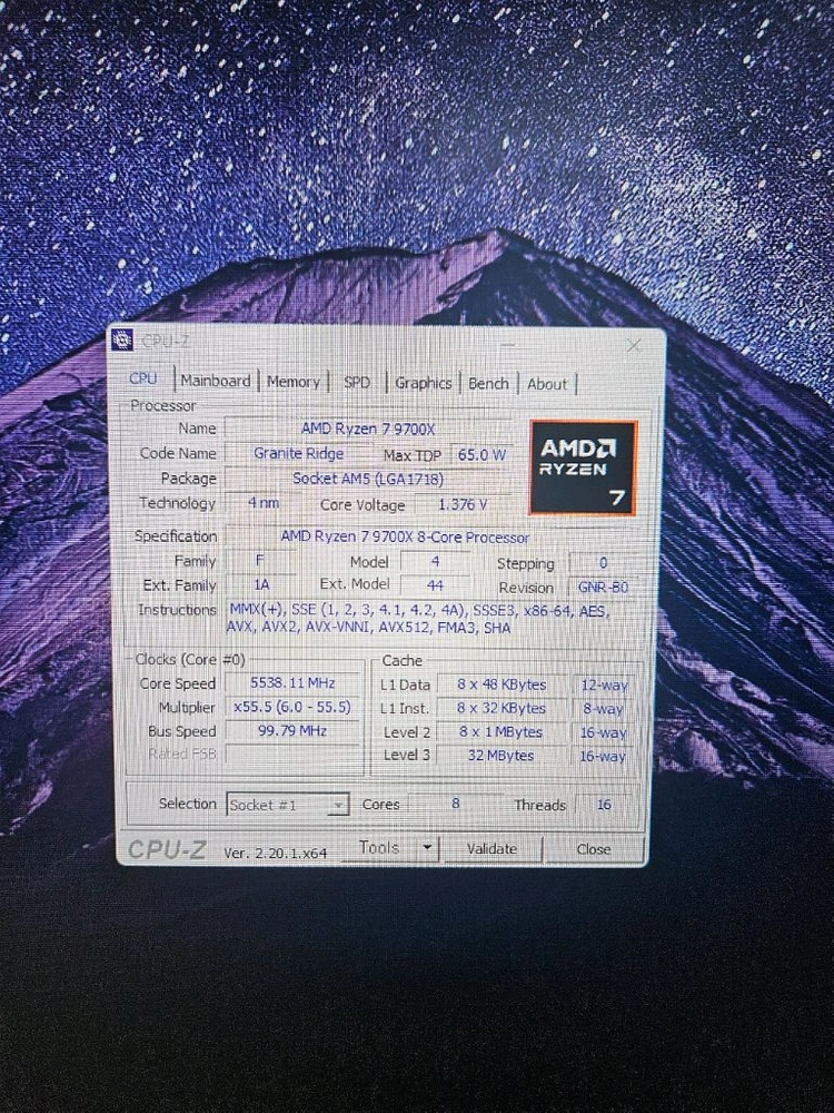급처)라이젠 9700x + asus tuf B850m-plus wifi7 이미지