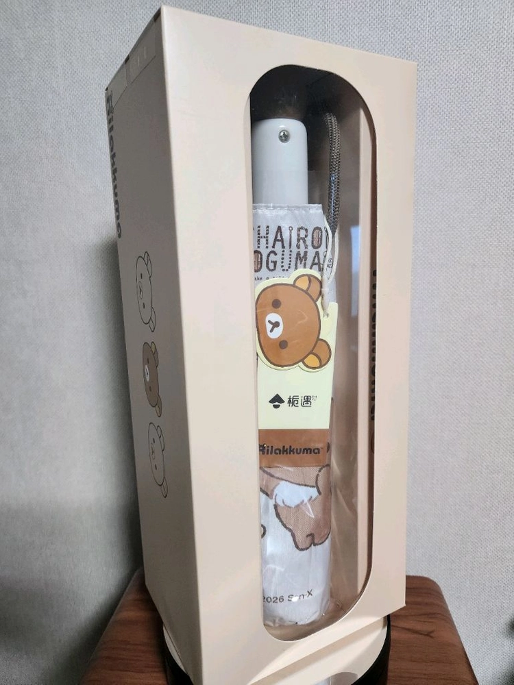[미개봉] 리락쿠마 3단 자동 uv차단 양우산 정품 차이로이 코구마 이미지