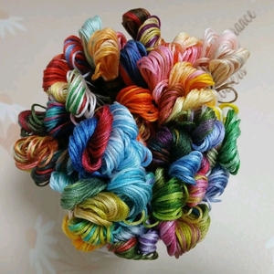 78색 그라데이션 보카시 복합사 프랑스 자수실, french embroidery gradation skein 이미지