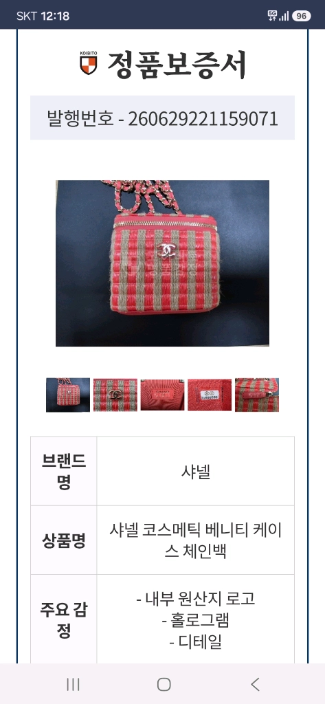 샤넬 코스메틱 베니티 케이스 체인백 이미지