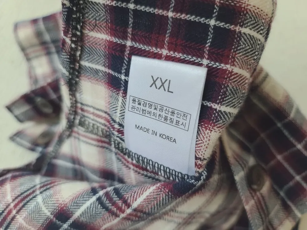 강아지옷 버건디 체크셔츠 반려견 2XL 봄가을 애견의류 이미지