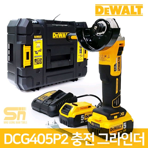 디월트 충전그라인더 세트 DCG405P2 배터리2개 미개봉 이미지