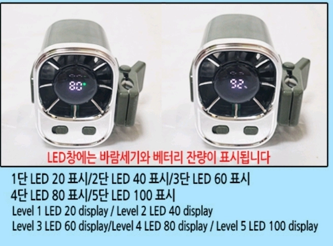 가방 허리 우산집게 클립 휴대용선풍기 손선풍기 USB미니선풍기 유모차선풍 이미지