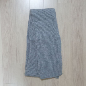 H&M 캐시미어 리브드 머플러 목도리 스카프 / 180x30 / 그레이 멜란지 이미지