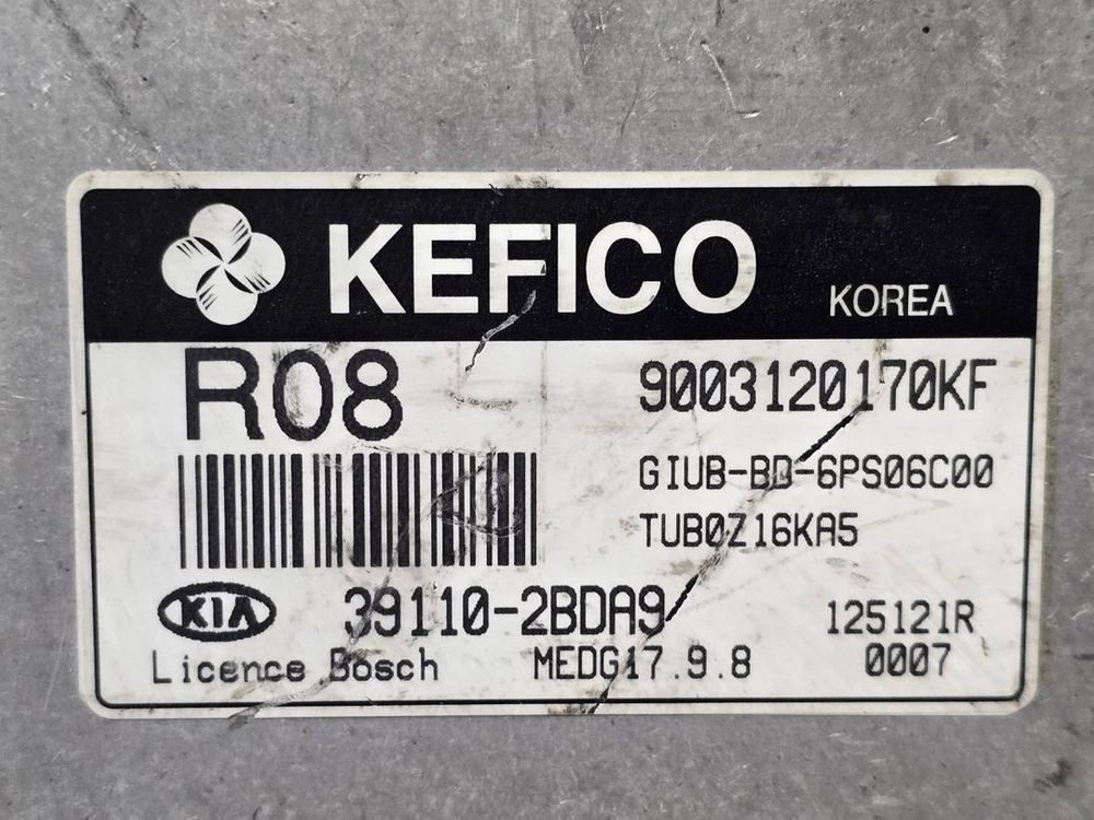 (중고) 프라이드 중고 ECU (초기화완료제품) 39110-2BDA9 / 391102BDA9 이미지