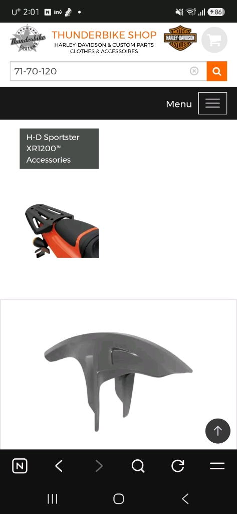 (미사용새상품)할리데이비슨 정품 front fender 이미지