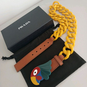 명품) 프라다 앵무새 모티브 체인 여성벨트 정품 이미지