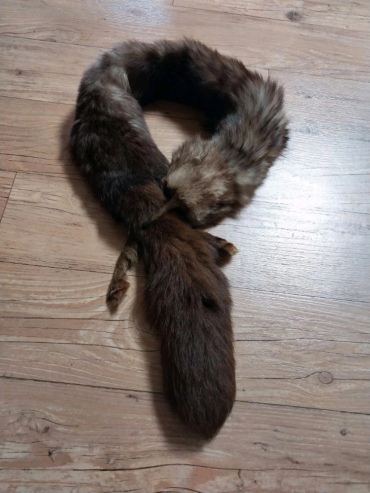 천연 여우 목도리 이미지