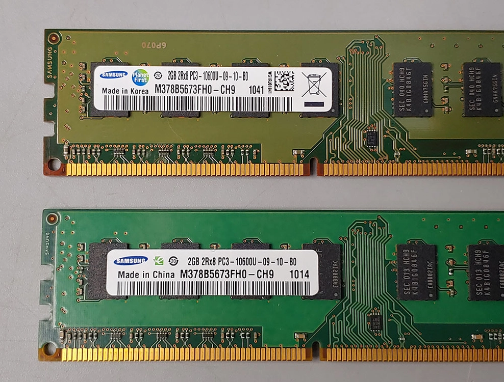 삼성 DDR3 1333MHz PC3-10600U 메모리 2G 2개 4GB 이미지
