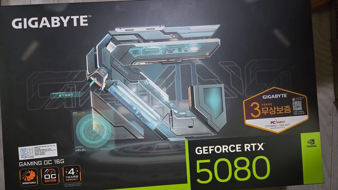 미개봉 새재품 기가바이트 RTX 5080 게이밍 oc 그래픽카드 - 안심되는 중고거래