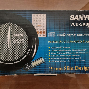 산요 포터블시디 vcd-sx800 새상품 이미지