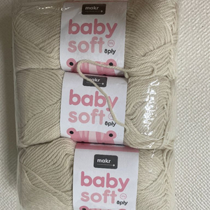 뜨개실) 베이비소프트 8ply 오트밀 이미지